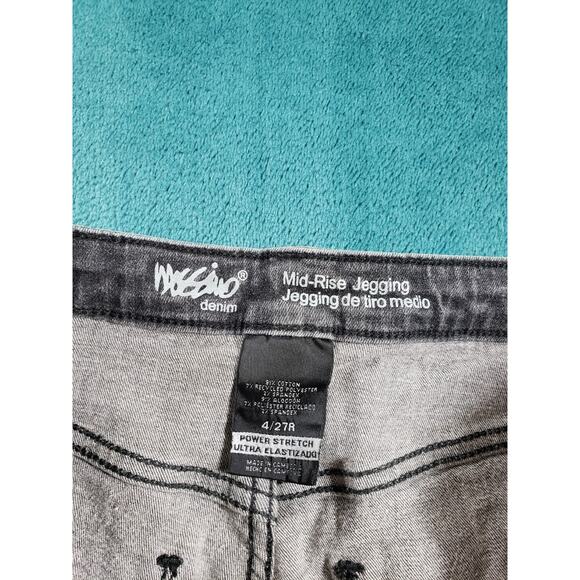 Mossimo Jeans Size 4 Womens Black Stretch Denim Ladies Pants Mid Rise Jegging - Picture 3 of 11